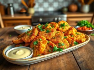 Petisco de Arroz Crocante com Ervas