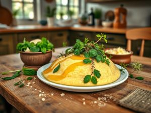 Polenta com Ervas Aromáticas ao Estilo Italiano