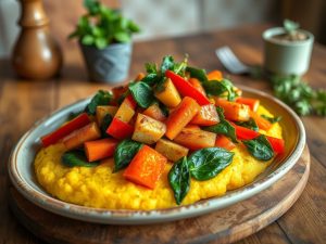 Polenta Colorida com Legumes Rústicos