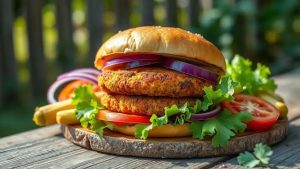 Deliciosa Receita de Burger de Falafel Mediterrâneo