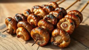 Receita Prática de Espetinhos de Cogumelos Rei Grelhados