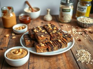 Barra Vegana Proteica de Amendoim e Chocolate