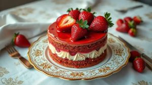 Descubra a Deliciosa Receita de Bolo Vegano com Morangos e Creme de Matcha