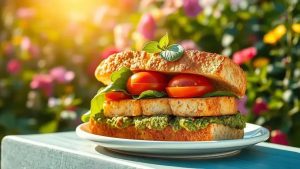 O Sanduíche Crocante de Tofu com Pesto de Pistache: Uma Receita de Verão