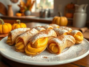 Cannoli de creme de abóbora