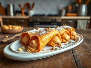 Cannoli de Doce de Leite Vegano com Crosta Crocante