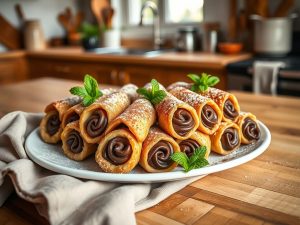 Cannoli de Chocolate Vegano