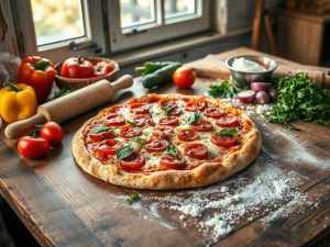 Pizza Vegana de Calabresa de Soja com Queijo Vegano