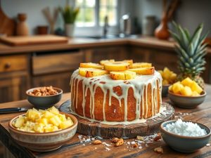 Bolo de Abacaxi Tropical Vegano