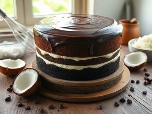 Bolo Prestígio Vegano Delícia Tropical