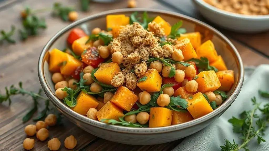 Como preparar a salada de abóbora butternut com dukkah Como preparar a salada de abóbora butternut com dukkah