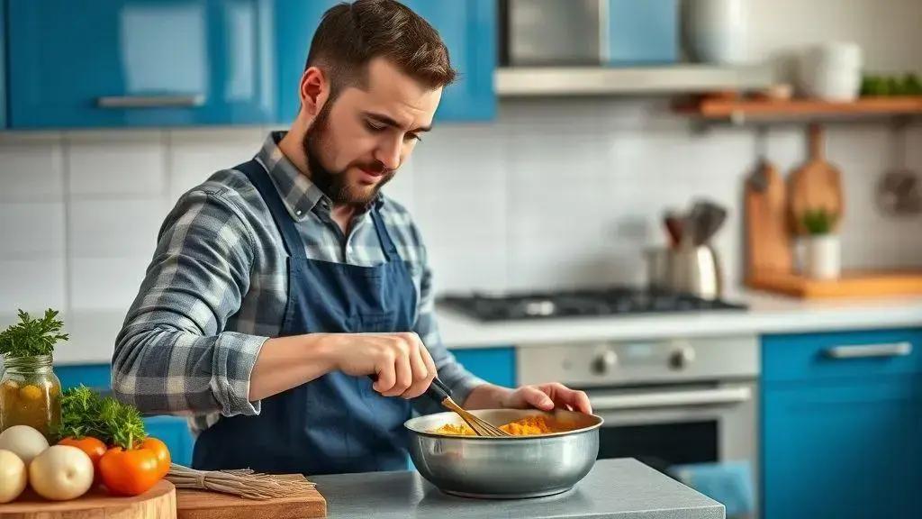 Passo a passo do preparo do curry