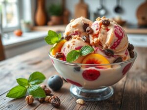 Sorvete Vegano de Frutas e Passas da Toscana