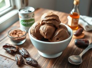 Sorvete Vegano de Chocolate Cremoso