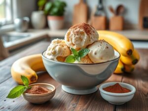 Sorvete Vegano de Banana com Toque de Cacau