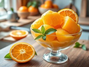 Sorvete Vegano de Laranja Refrescante