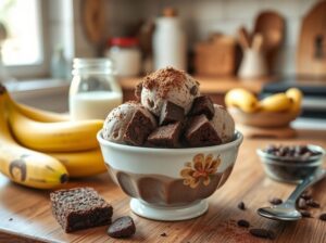 Sorvete Vegano de Brownie Delicioso