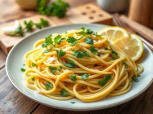 Espaguete Vegano ao Alho e Óleo com Toque de Limão