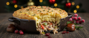 Escondidinho de Natal com Glacê Salgado de Batata