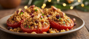 Tomates Assados com Farofa de Natal