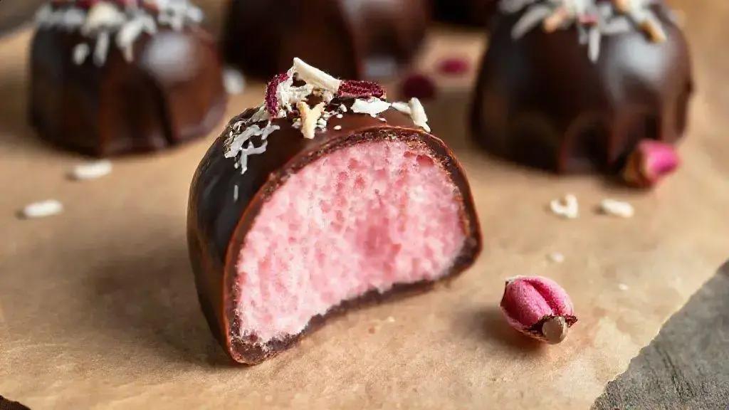 Deliciosas Bounty Bars Veganas com Infusão de Rosa
