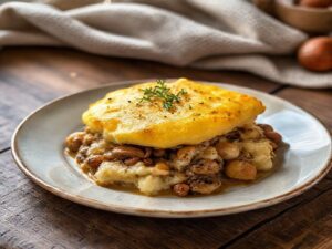 Escondidinho Natalino de Cogumelos e Castanhas