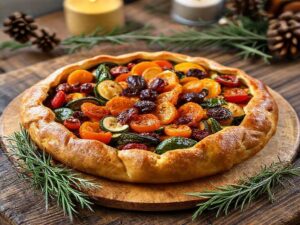 Torta Festiva de Legumes e Frutas Secas