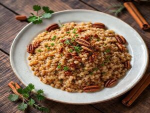 Cevadinha Natalina com Pecãs e Ervas