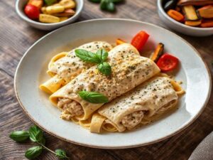 Conchiglione Vegano Recheado com Creme Natalino de Castanhas