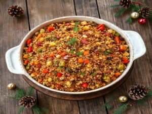 Caçarola Natalina de Grãos e Legumes