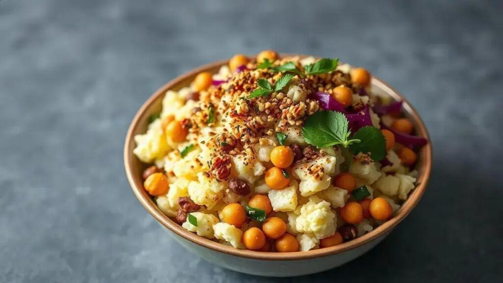 Bowl de Couve-Flor com Grão-de-Bico e Dukkah de Pistache