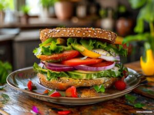 Sanduíche Vegano com Pasta de Castanha Tropical