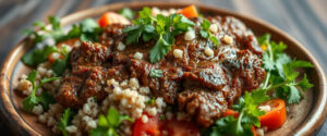 Carne Vegana com Salada de Quinoa e Ervas
