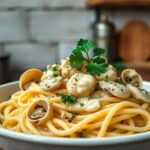 Deliciosa receita de Linguine com molho vegano de mariscos