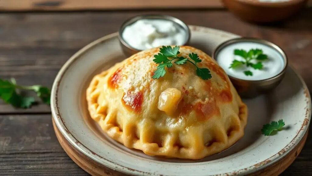 Experimente o Samosa Pie Vegano com Batatas e Couve-flor