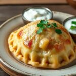 Experimente o Samosa Pie Vegano com Batatas e Couve-flor