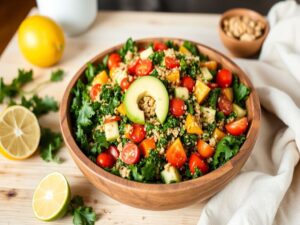 Salada de Quinoa com Couve Tropical