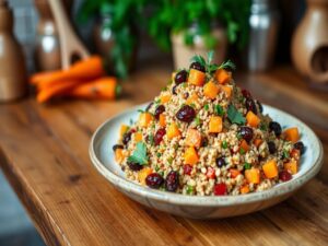 Salada de Quinoa Colorida com Cenoura e Passas