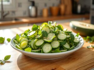 Salada de Pepino com Hortelã Tropical