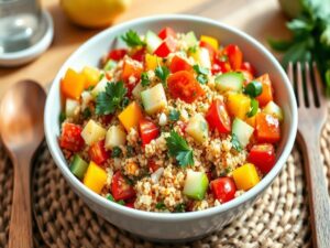 Salada de Quinoa com Pimentão Tropical