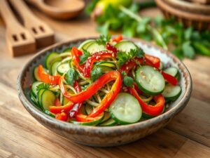 Salada de Pepino Oriental Refrescante