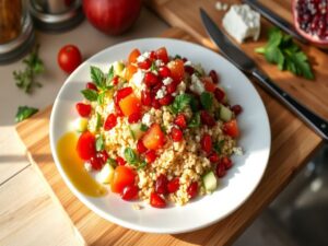 Salada de Quinoa com Romã Tropical