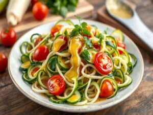 Salada de Abobrinha Crua com Limão Tropical