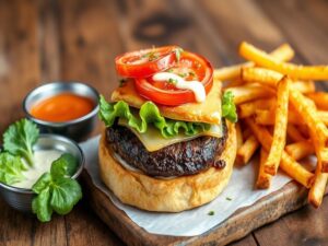 Hambúrguer de Cogumelo com Alho Delicioso