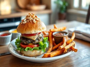 Hambúrguer de Cogumelo com Castanhas Deliciosas