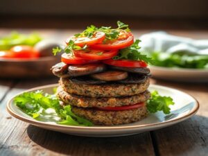 Hambúrguer de Cogumelo com Quinoa Delícia Verde