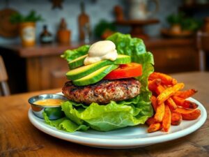 Hambúrguer Cetogênico Vegano do Chef