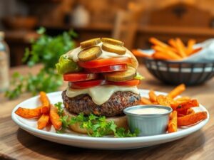 Hambúrguer com Maionese Vegana Especial