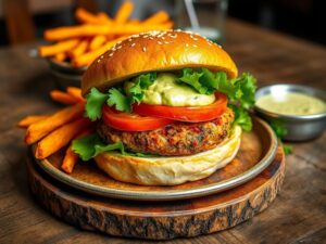 Hambúrguer de Castanha de Caju Delicioso