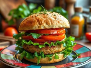 Hambúrguer Vegano Sabor Carne com Ervas Aromáticas